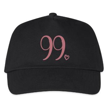 Cute Number 99, 99 Years Old, 99th Birthday Gift - Kids’ Baseball Cap - black - Front