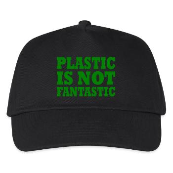 Plastic is not fantastic - Kinder Basecap - Schwarz - Vorne