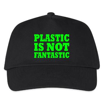 Plastic is not fantastic - Kids’ Baseball Cap - black - Front