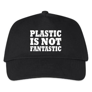 Plastic is not fantastic - Kids’ Baseball Cap - black - Front