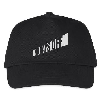 no days off quote - Kids’ Baseball Cap - black - Front