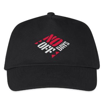 no days off quote - Kids’ Baseball Cap - black - Front
