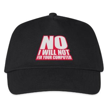 not fix your computer - Kids’ Baseball Cap - black - Front