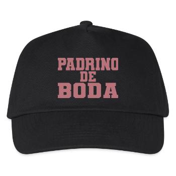 Padrino de Boda, Trauzeugen der Hochzeitsfeier - Kinder Basecap - Schwarz - Vorne