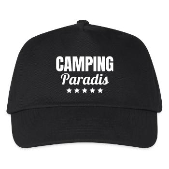 camping, camping car, camping paradis - Casquette de baseball Enfant - noir - Devant
