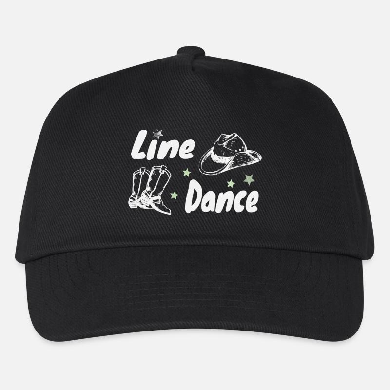 linedance mit stiefel, Tanz Tshirt für Westernfest - Kinder Basecap - Schwarz