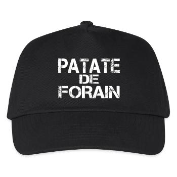 Patate forain blanc - Casquette de baseball Enfant - noir - Devant