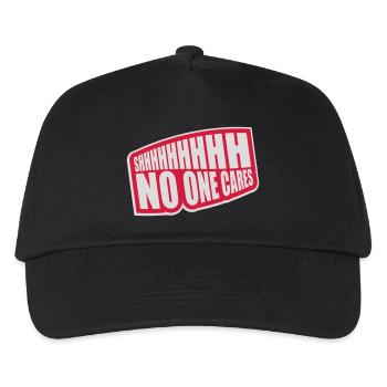 shhh no one cares - Kids’ Baseball Cap - black - Front