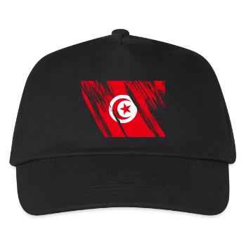 Tunesien Flagge - Kinder Basecap - Schwarz - Vorne