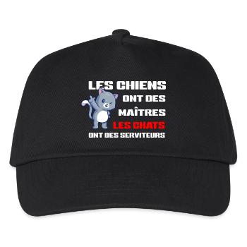 Chats Serviteurs et Chiens Maîtres - Casquette de baseball Enfant - noir - Devant