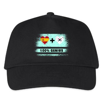 L’Espagne et la Corée du Sud 100% drapeau génie - Casquette de baseball Enfant - noir - Devant