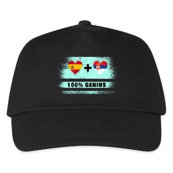 L’Espagne et la Serbie draguent 100% de génie - Casquette de baseball Enfant - noir - Devant