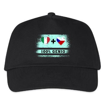 L’Italie et la République tchèque drasent 100% génie - Casquette de baseball Enfant - noir - Devant