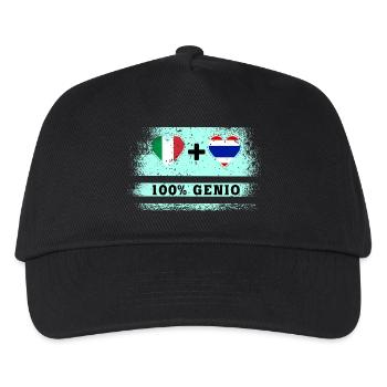 Italie et Thaïlande 100% drapeau de génie - Casquette de baseball Enfant - noir - Devant