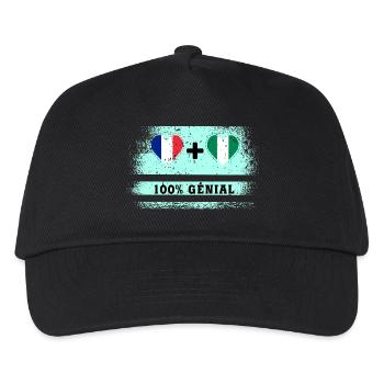 Drapeau France et Nigeria 100% génial - Casquette de baseball Enfant - noir - Devant