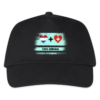 Haben Sie die Niederlande und die Schweiz in Ihr Herz geschlossen? - Kinder Basecap - Schwarz - Vorne