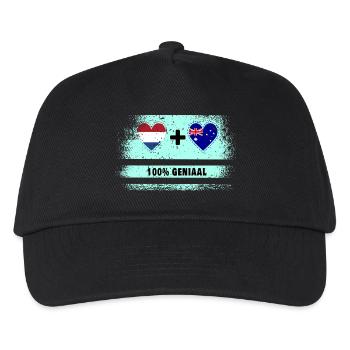 Australie et Pays-Bas Drapeau 100% Genius - Casquette de baseball Enfant - noir - Devant