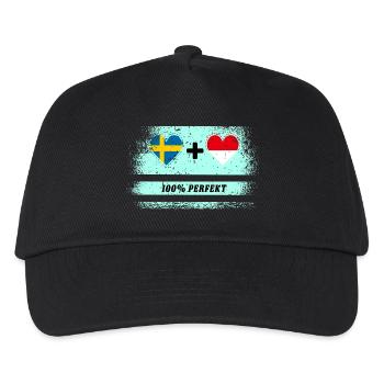 Indonésie et Suède 100% parfait / cadeau - Casquette de baseball Enfant - noir - Devant