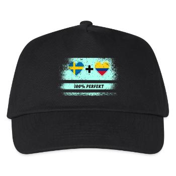 Colombia and Sweden 100% perfect / gift - Kids’ Baseball Cap - black - Front