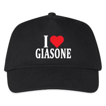 T-Shirt Ich liebe Giasone T-Shirt Geschenkidee - Kinder Basecap - Schwarz - Vorne