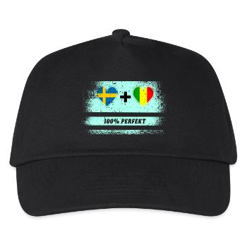 Mali et Suède 100% Parfait / Cadeau - Casquette de baseball Enfant - noir - Devant