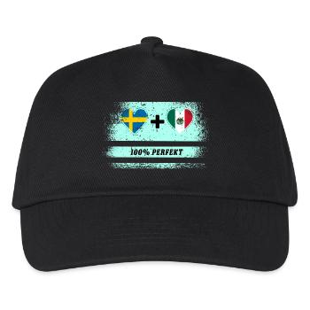 Mexique et Suède 100% parfait / cadeau - Casquette de baseball Enfant - noir - Devant