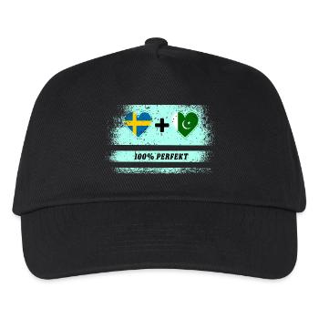 Pakistan and Sweden 100% Perfect / Gift - Kids’ Baseball Cap - black - Front
