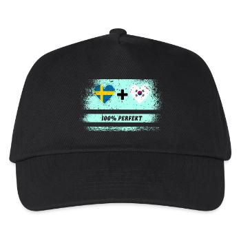 South Korea and Sweden 100% Perfect / Gift - Kids’ Baseball Cap - black - Front