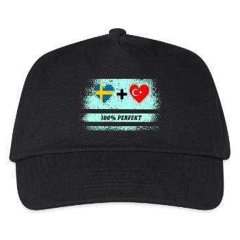 Turkey and Sweden 100% Perfect / Gift - Kids’ Baseball Cap - black - Front