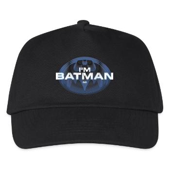 The Flash I'm Batman Blaues Logo - Kinder Basecap - Schwarz - Vorne