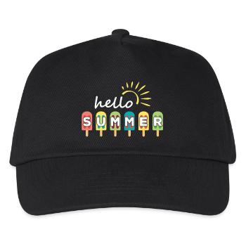 Sommer, hallo Sommer, Sommerferien - Kinder Basecap - Schwarz - Vorne