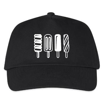 Glace - Casquette de baseball Enfant - noir - Devant