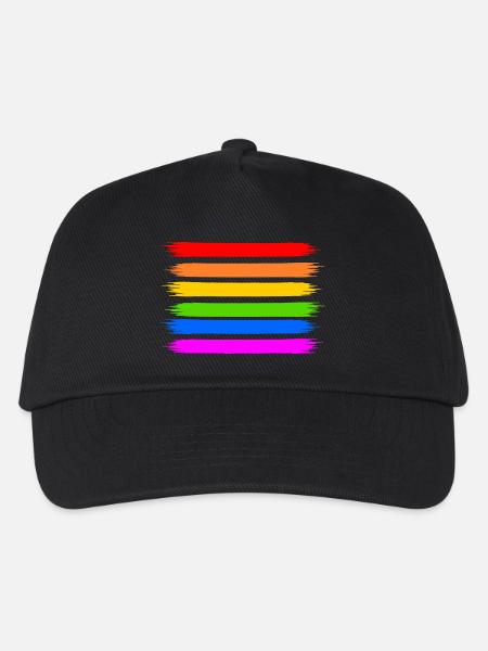 Regenbogen Regenbogenfahne - Kinder Basecap - Schwarz