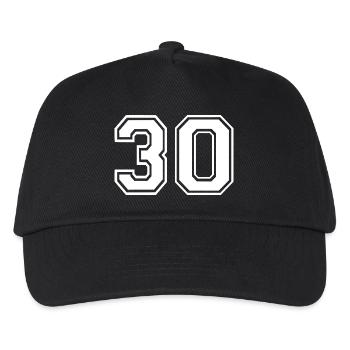30 - Kids’ Baseball Cap - black - Front