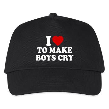 I love to make boys cry - Kids’ Baseball Cap - black - Front