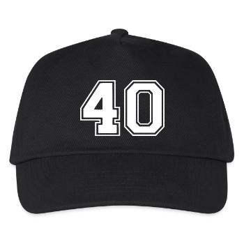 40 - Kids’ Baseball Cap - black - Front