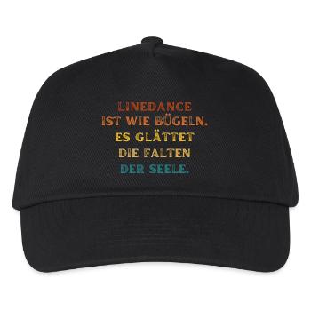 Linedance glättet wie Bügeln die Falten der Seele - Kinder Basecap - Schwarz - Vorne
