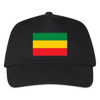 Flag of the Reggae Rastafari Rasta Roots One Love - Kinder Basecap - Schwarz - Vorne