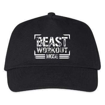 Beast Workout Mode Muscular Bodybuilder Sport Logo - Casquette de baseball Enfant - noir - Devant