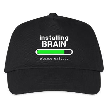 Installing Brain - Kids’ Baseball Cap - black - Front