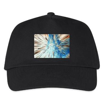 Radiale Blaue Explosion - Kinder Basecap - Schwarz - Vorne