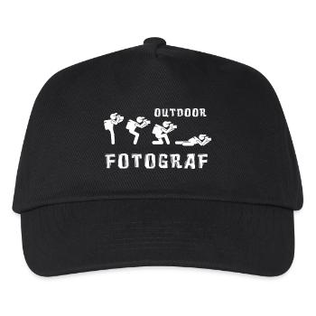 Outdoor Fotograf - Kinder Basecap - Schwarz - Vorne