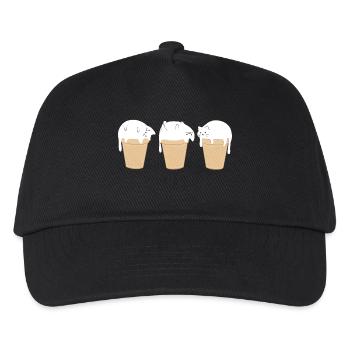 meow meow cat ice cream catlove - Kids’ Baseball Cap - black - Front