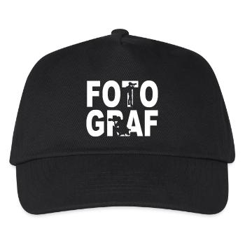 Fotograf - Kinder Basecap - Schwarz - Vorne