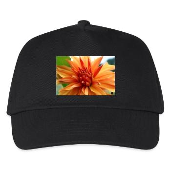 Dahlia Orange Salmon Blossom ,Flower - Kids’ Baseball Cap - black - Front