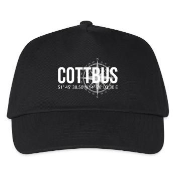 Koordinaten Cottbus - Kinder Basecap - Schwarz - Vorne