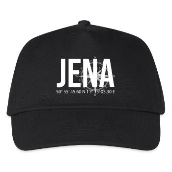 Koordinaten Jena - Kinder Basecap - Schwarz - Vorne