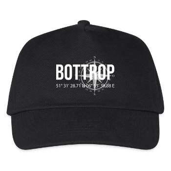 Koordinaten Bottrop - Kinder Basecap - Schwarz - Vorne