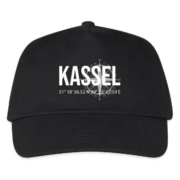 Koordinaten Kassel - Kinder Basecap - Schwarz - Vorne