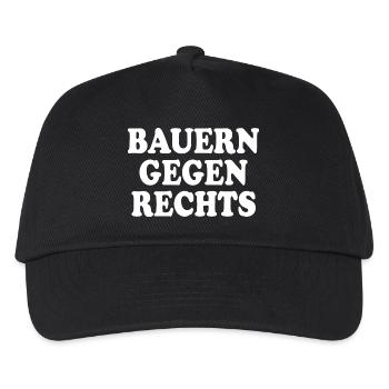 bauern gegen rechts - Kinder Basecap - Schwarz - Vorne